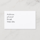 Carte De Visite Tulipe Carte-Blanche et verte d'affaires (Dos)