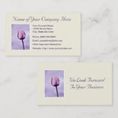 Carte De Visite Tulipe chic de lavande (Devant / Derrière)