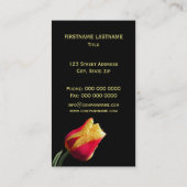 Carte De Visite Tulipe Jaune Et Rouge (Dos)