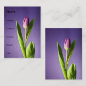 Carte De Visite Tulipe pourpre (Devant / Derrière)