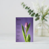 Carte De Visite Tulipe pourpre (Debout devant)
