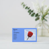 Carte de visite Tulipe Rouge (Debout devant)