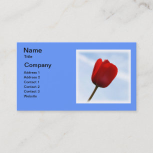 Carte de visite Tulipe Rouge