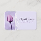 Carte De Visite Tulipe Violette Fleur de Lavande (Devant)