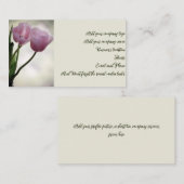 Carte De Visite Tulipes 3265 (Devant / Derrière)