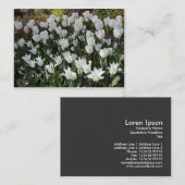 Carte De Visite Tulipes blanches (Devant / Derrière)