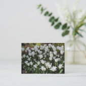Carte De Visite Tulipes blanches (Debout devant)