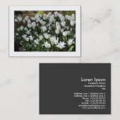 Carte De Visite Tulipes blanches (ordonnées) (Devant / Derrière)