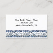 Carte De Visite Tulipes en bleu Delft (Devant)
