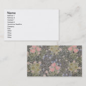 Carte De Visite Tulipes, marguerites et chèvrefeuille (Devant / Derrière)