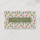 Carte de visite Tulipes printanières (Devant)