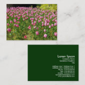 Carte De Visite Tulipes roses (Devant / Derrière)