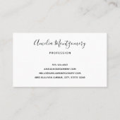 Carte De Visite Tulipes roses avec Feuille vert photo (Dos)