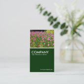 Carte De Visite Tulipes roses - Vert foncé (Debout devant)