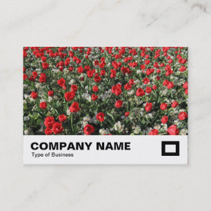 Carte De Visite Tulipes rouges et primeurs