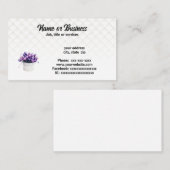 Carte De Visite Tulipes violettes (Devant / Derrière)