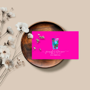 Carte De Visite Tumbler ombré néon fabricant de tasse rose