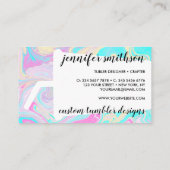 Carte De Visite Tumbler roulotte fabricant de tasse (Dos)