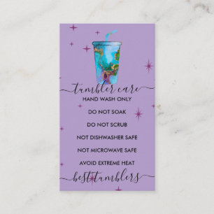 Carte De Visite Tumbler soin pourpre