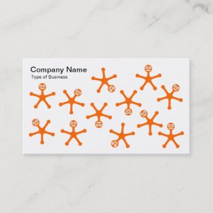 Carte De Visite Tumblers - Orange sur blanc