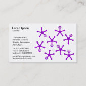 Carte De Visite Tumblers - Violet sur blanc (Dos)