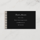 Carte De Visite Tuning pour piano ou autre (Dos)