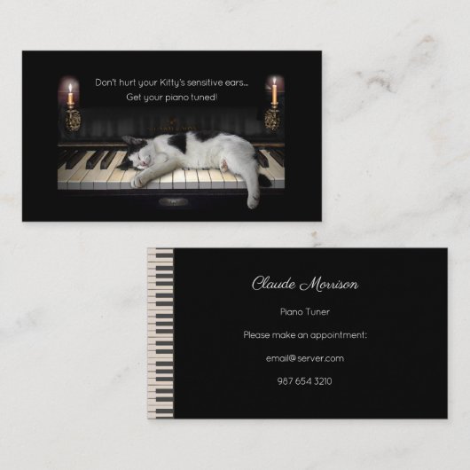 Carte De Visite Tuning pour piano ou autre (Devant / Derrière)