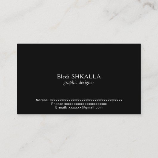 Carte De Visite Turkey flag (Dos)