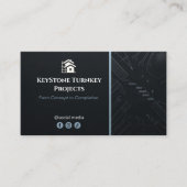 Carte De Visite Turnkey Construction Services | Minimalist Black (Devant)