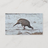 Carte De Visite Turquie sauvage en terrain neigeux (Dos)