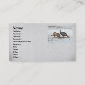 Carte De Visite Turquie sauvage en terrain neigeux (Devant)