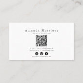 Carte De Visite Turquioise Ocean Sandy Beach Handmade Jewelry QR (Dos)