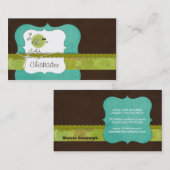 Carte de visite {turquoise} (Devant / Derrière)