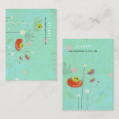 Carte de visite turquoise (Devant / Derrière)