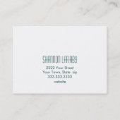 Carte de visite turquoise (Dos)