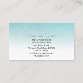 Carte De Visite *~* TURQUOISE AQUA BLUE White Gradient Parties sci (Dos)