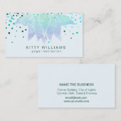 Carte De Visite Turquoise Beach Lotus Fleur Yoga Instructeur Confe (Devant / Derrière)