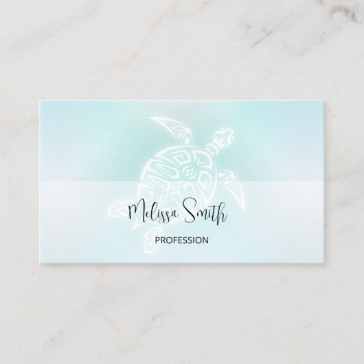 Carte De Visite Turquoise blanche | Côtier (Devant)