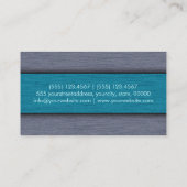 Carte De Visite Turquoise bleu et gris professionnel moderne (Dos)