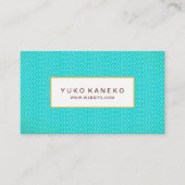 Carte De Visite Turquoise bleu moderne (Devant)