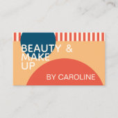 Carte De Visite Turquoise bleu rouille orange ivoire formes Motif (Devant)