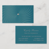 Carte de visite turquoise Blue Shimmer Twirl (Devant / Derrière)