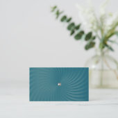 Carte de visite turquoise Blue Shimmer Twirl (Debout devant)