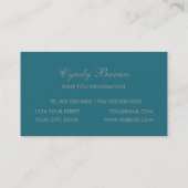 Carte de visite turquoise Blue Shimmer Twirl (Dos)