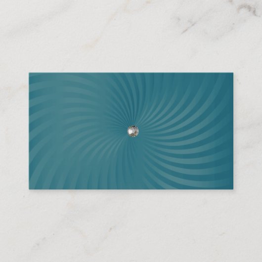 Carte de visite turquoise Blue Shimmer Twirl (Devant)