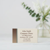 Carte de visite turquoise Brown de frontière (Debout devant)