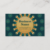 Carte De Visite Turquoise+Carte de visite Gold GeoCircle (Dos)