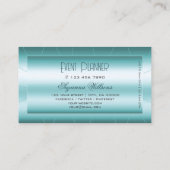 Carte De Visite Turquoise chatoyant avec des diamants Étonnant gla (Dos)