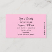 Carte De Visite Turquoise clair magnifique Coeur rose moderne Cute (Dos)