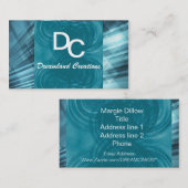 Carte de visite Turquoise classique (Devant / Derrière)